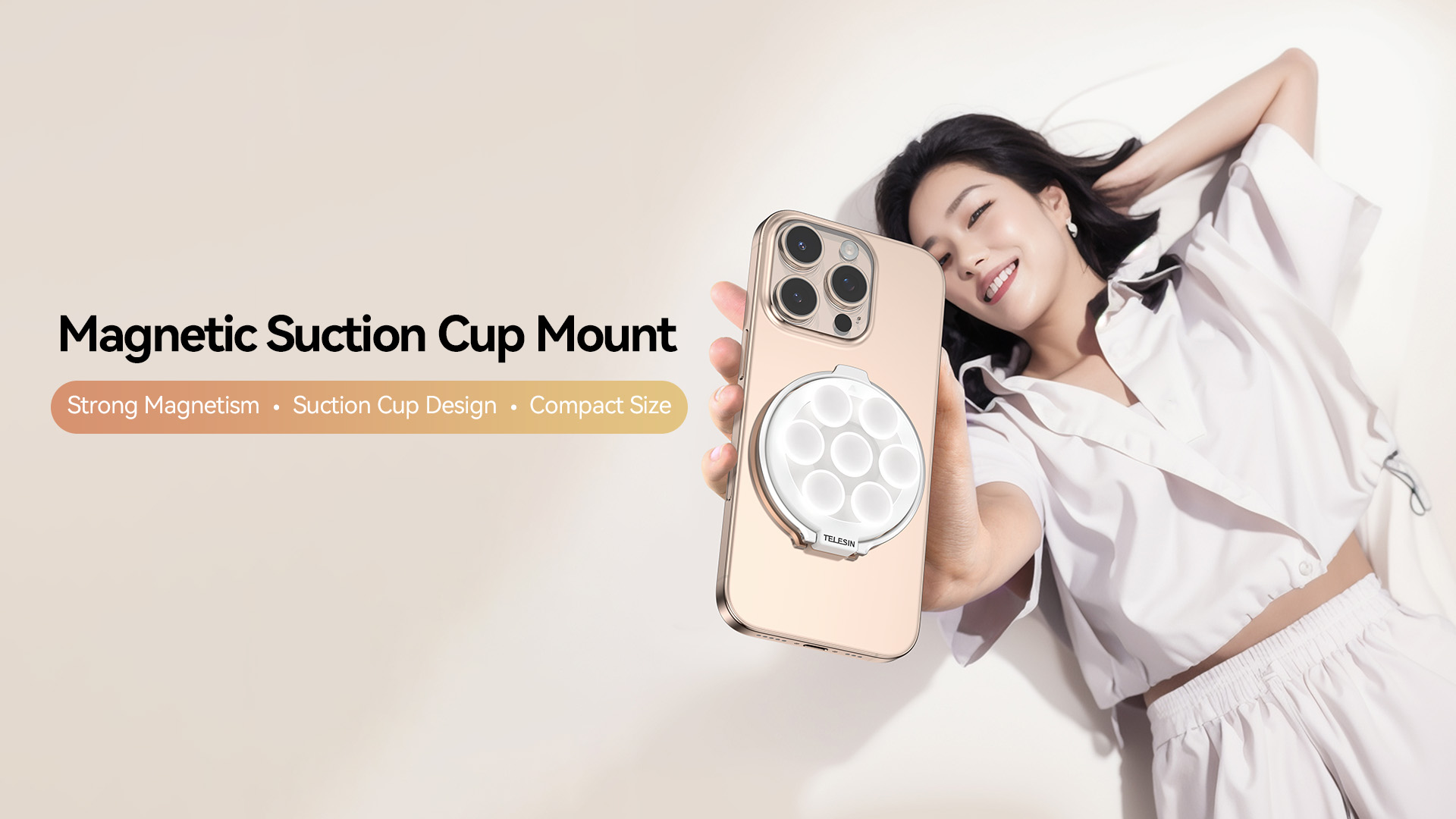 TELESIN Magnetic Suction Cup Mount