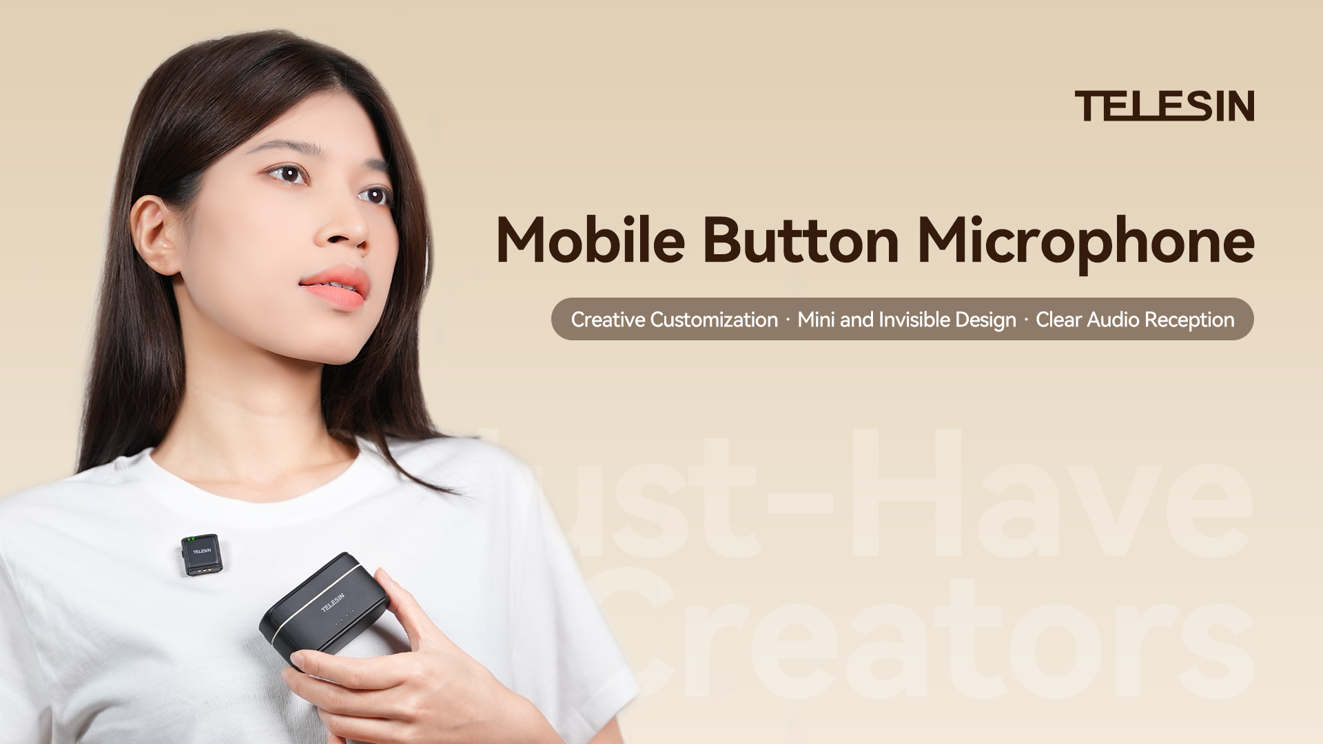 TELESIN Mobile Button Microphone